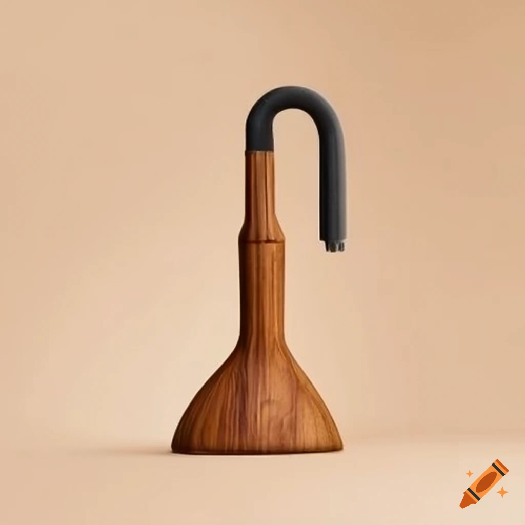 wooden vacuum cleaner shaped cane