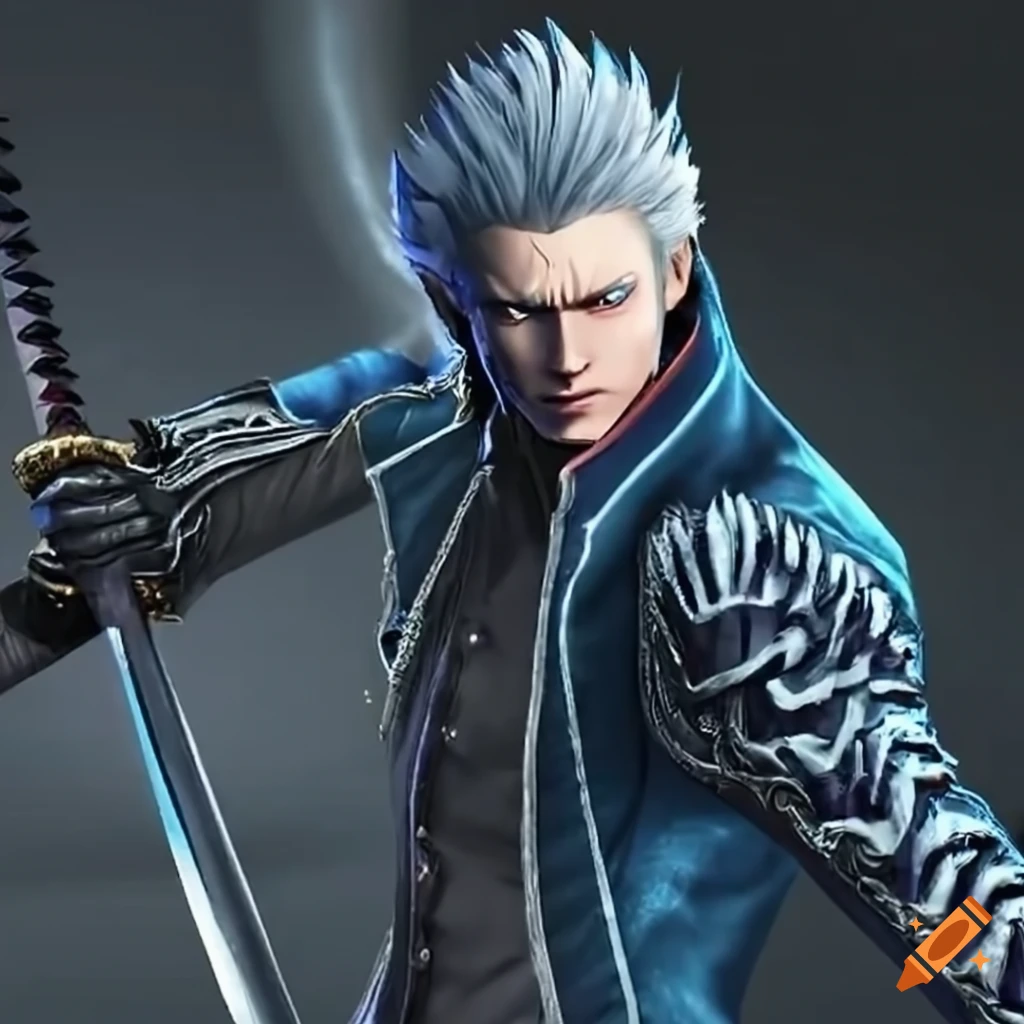 Vergil from devil may cry 5 by the eiffel tower