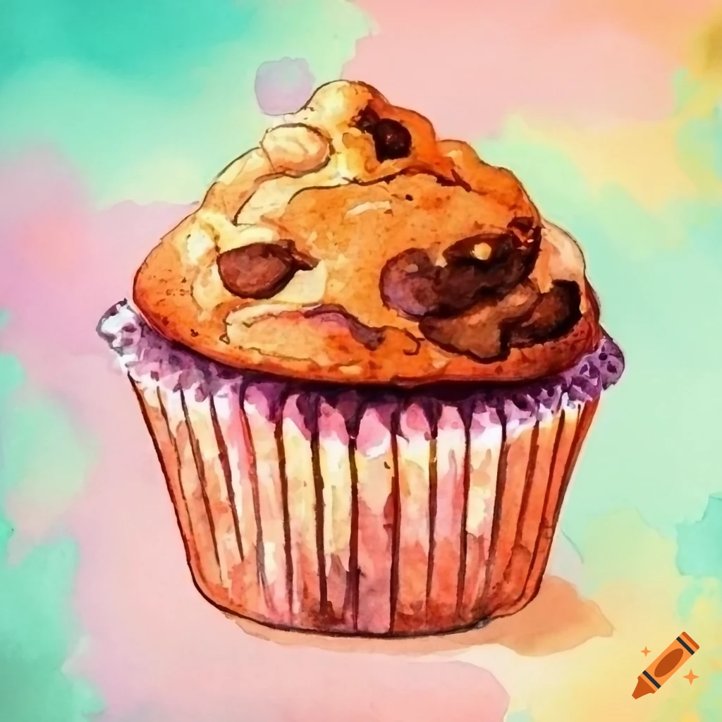 watercolor-painting-of-muffins-on-craiyon
