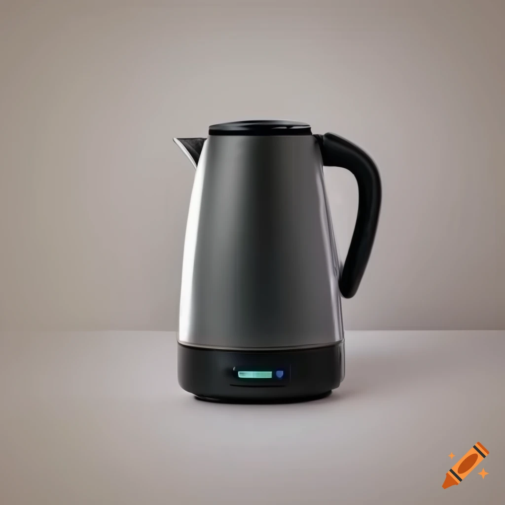 electric kettle in solid light background