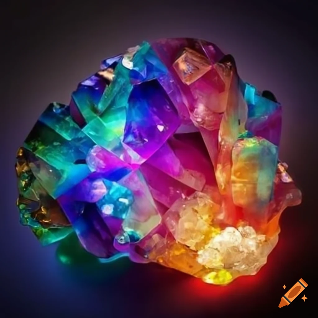 Colorful crystals of love and light