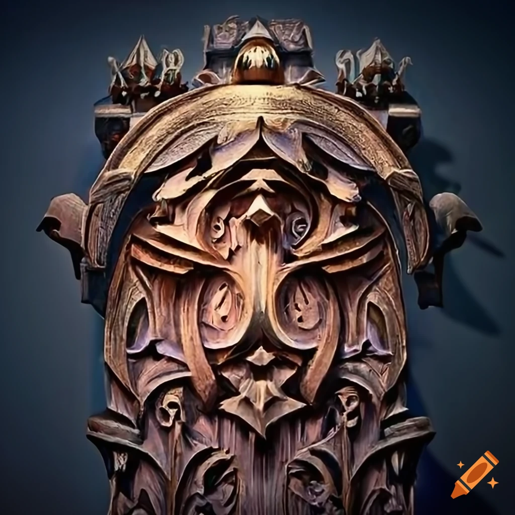 detailed carving art inspired by the Zelda game
