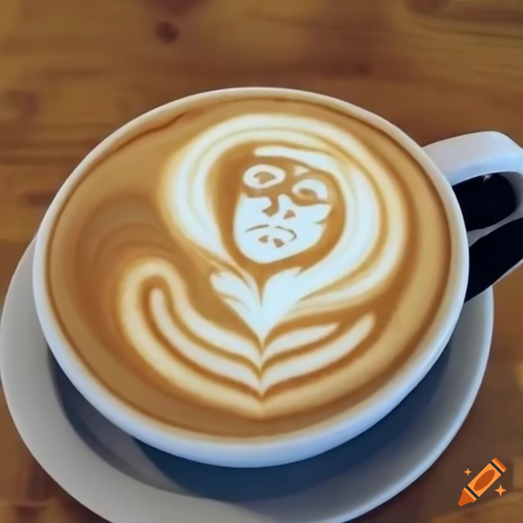 latte art of Joe Biden's face