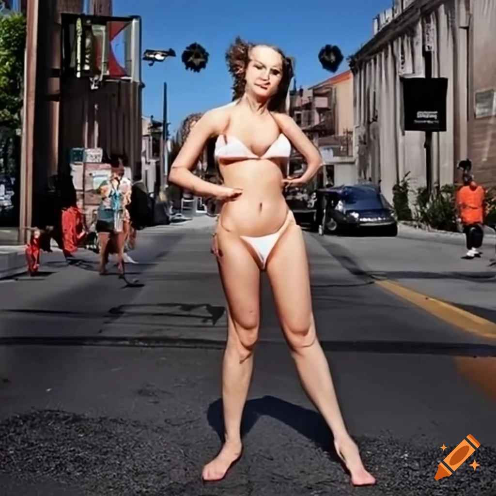 billboard featuring a satirical image of Lenin in a bikini