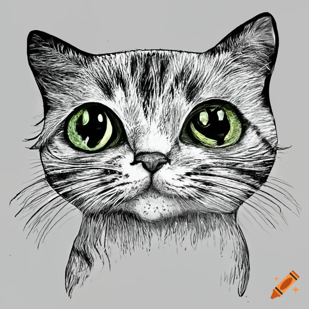 50 Cat Breeds Face | Cat Face line drawing Bundle | kittens