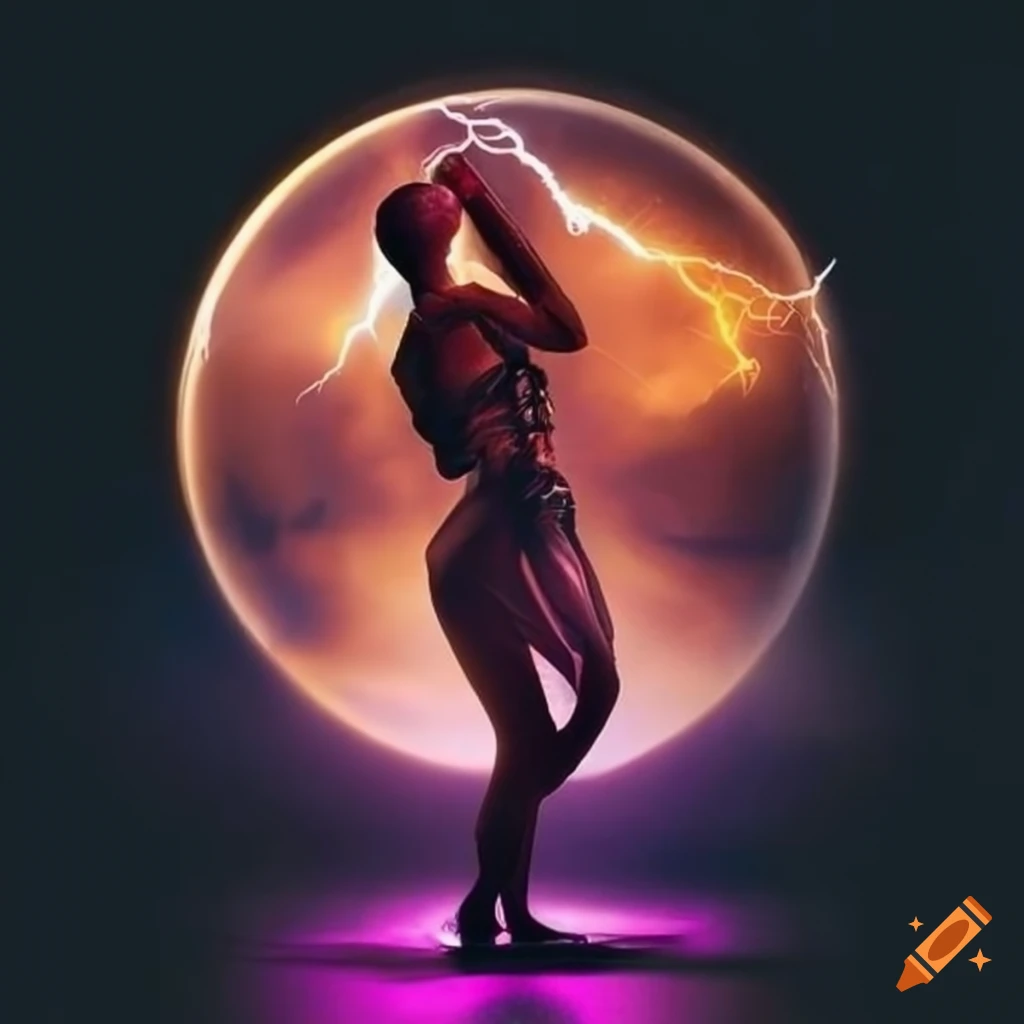 Image of lightning captured in a bottle on Craiyon