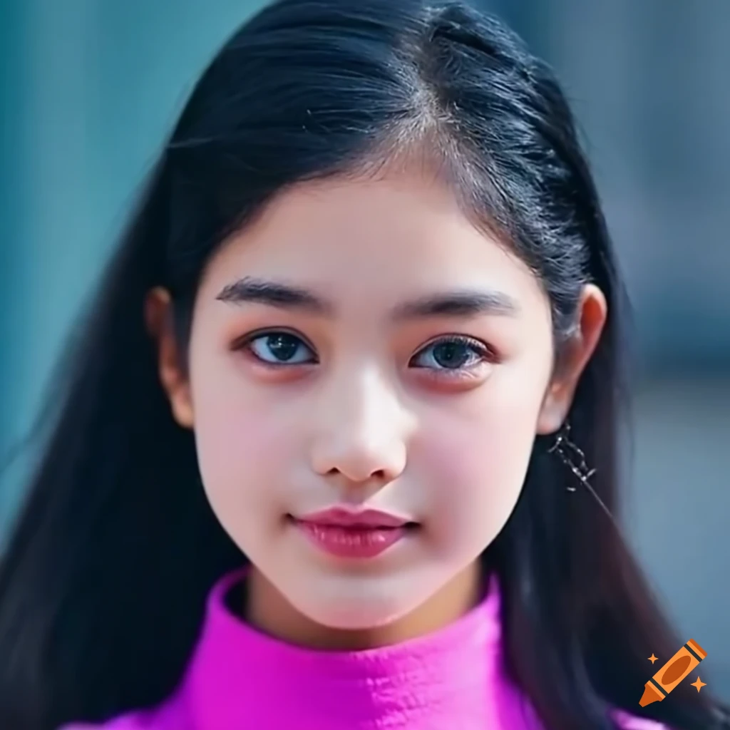 captivating portrait of a 15-year-old female idol