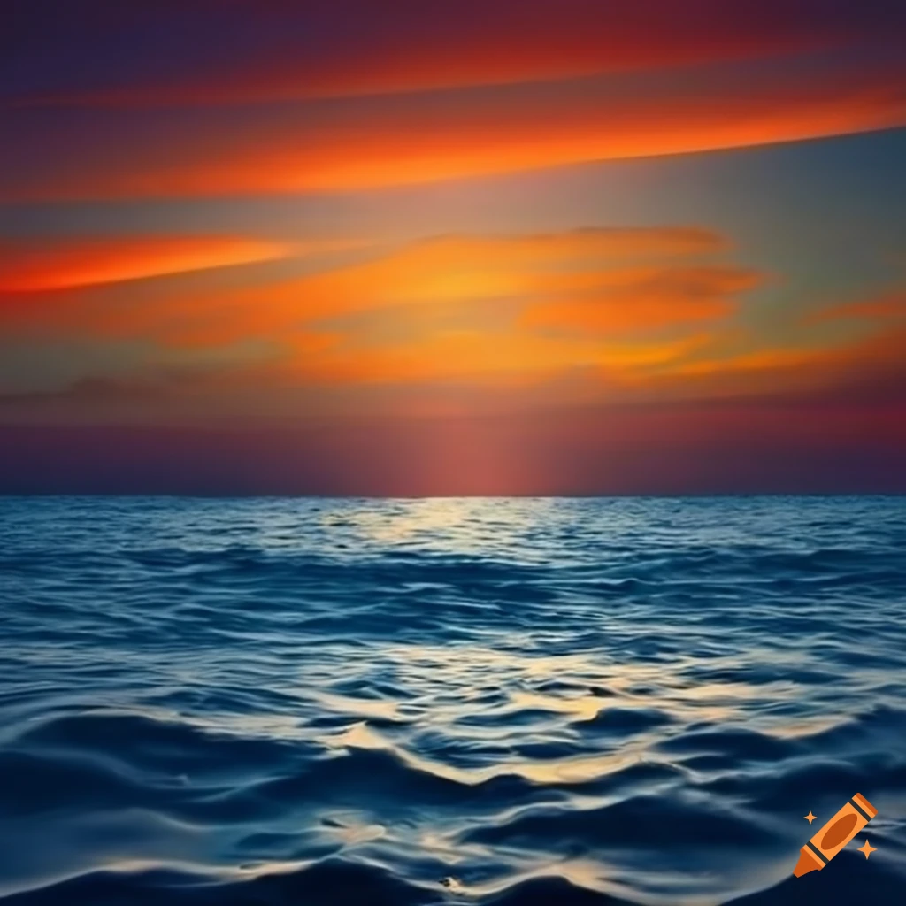 sunset view underwater