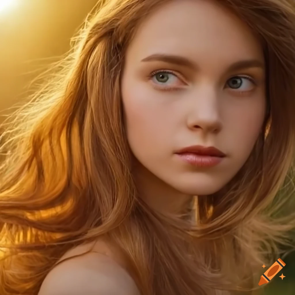 Portrait Of A Woman With Wavy Hair During Golden Hour On Craiyon Portrait of a woman with wavy hair during golden hour on craiyon