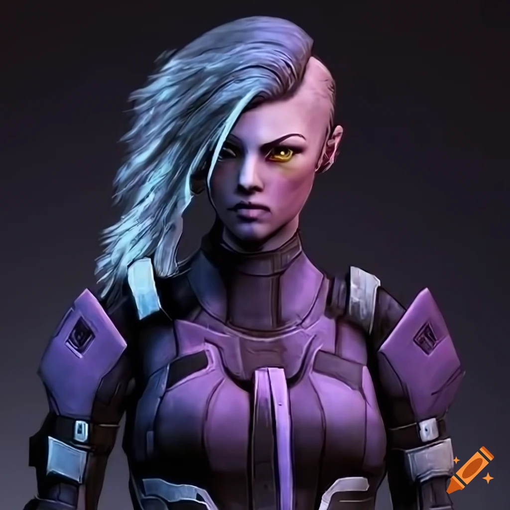 Character Design Of A Female Astos From Mass Effect On Craiyon 