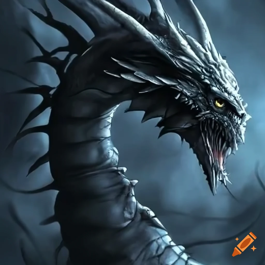 Monstrous dragon-like alien with gaping maw in high definition on