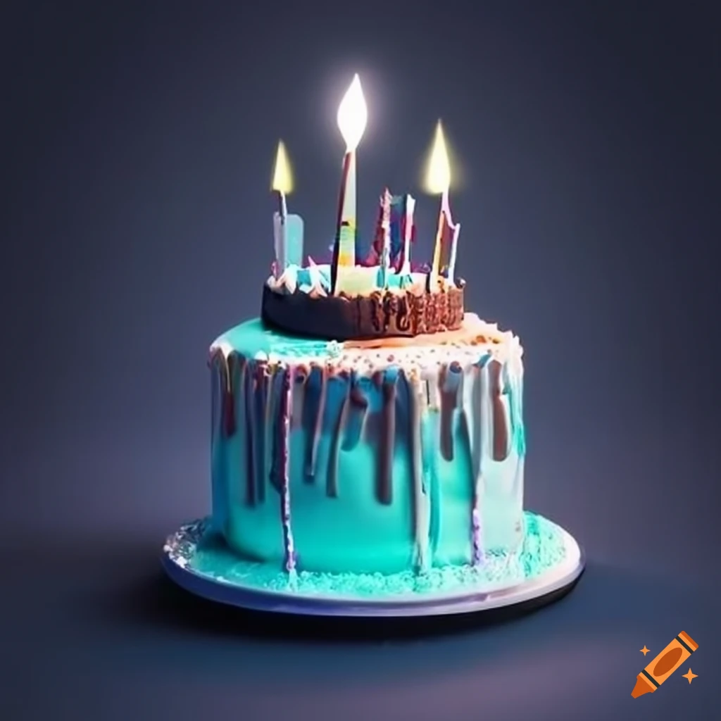 Unique Design Vector PNG Images, 3d Cake Design On Unique Color, 3d Cake  Design, 3d Cake PNG Image For Free Download