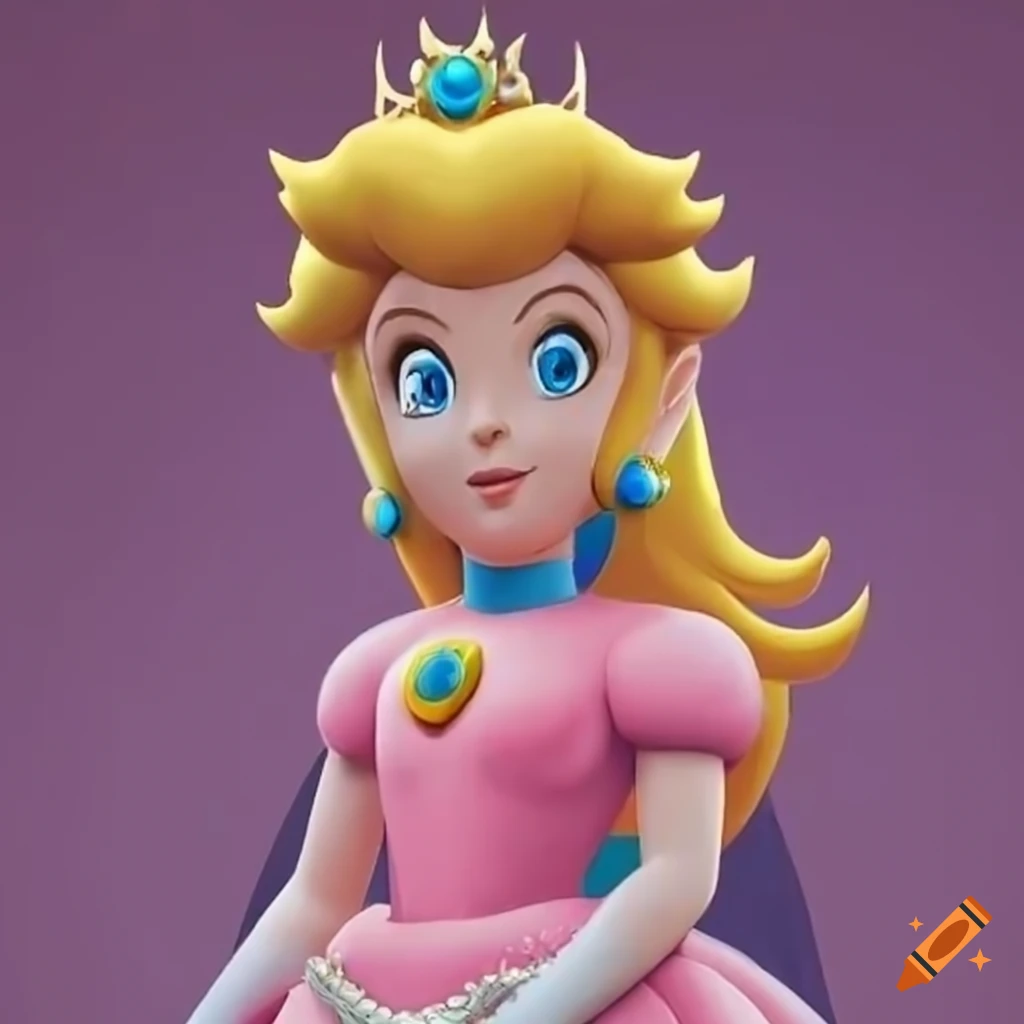 Character cosplay of princess peach in a ballgown on Craiyon