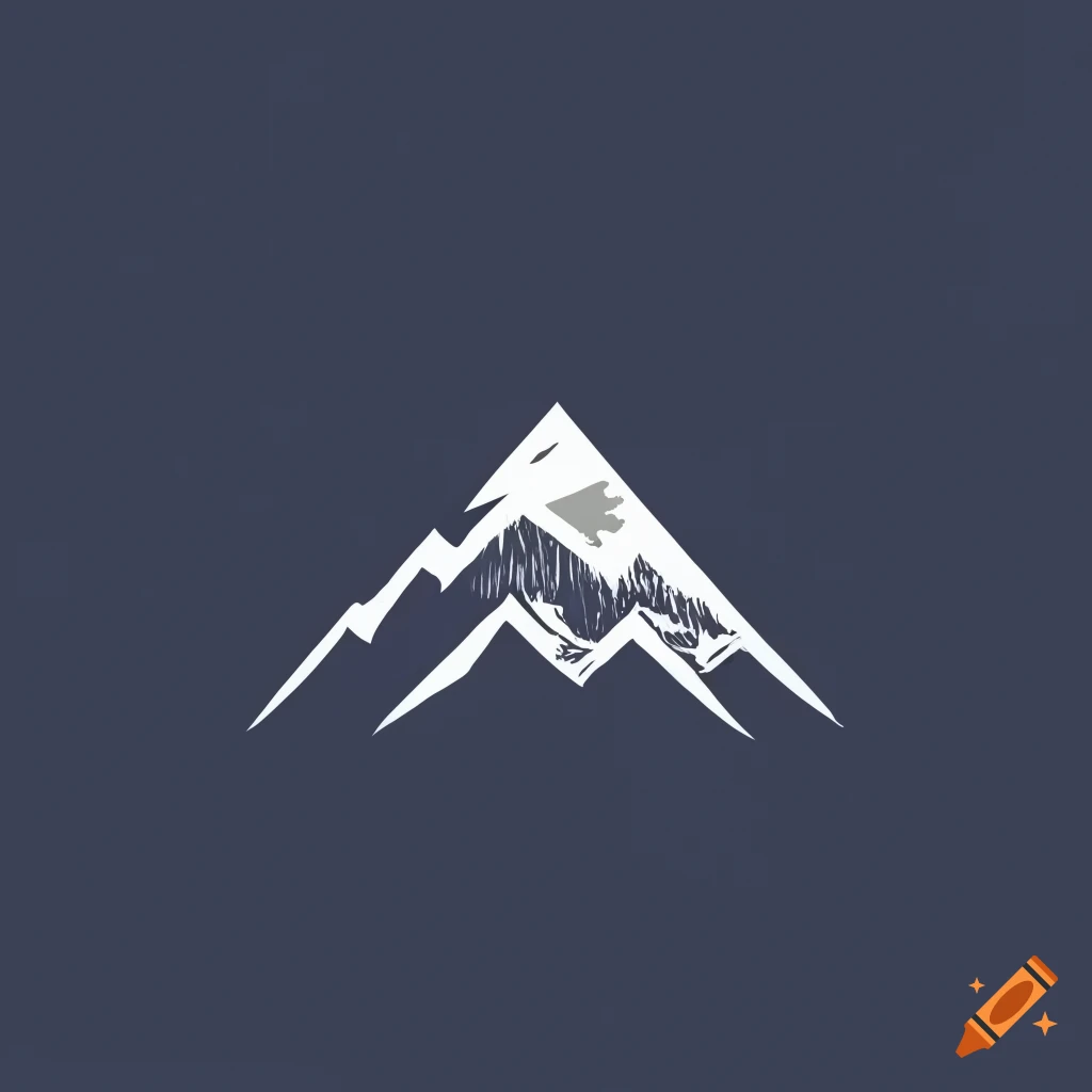 Logo featuring mountains on Craiyon