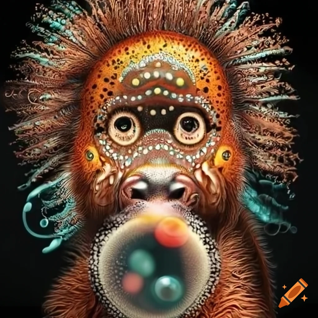illustration of adorable animals blowing bubbles