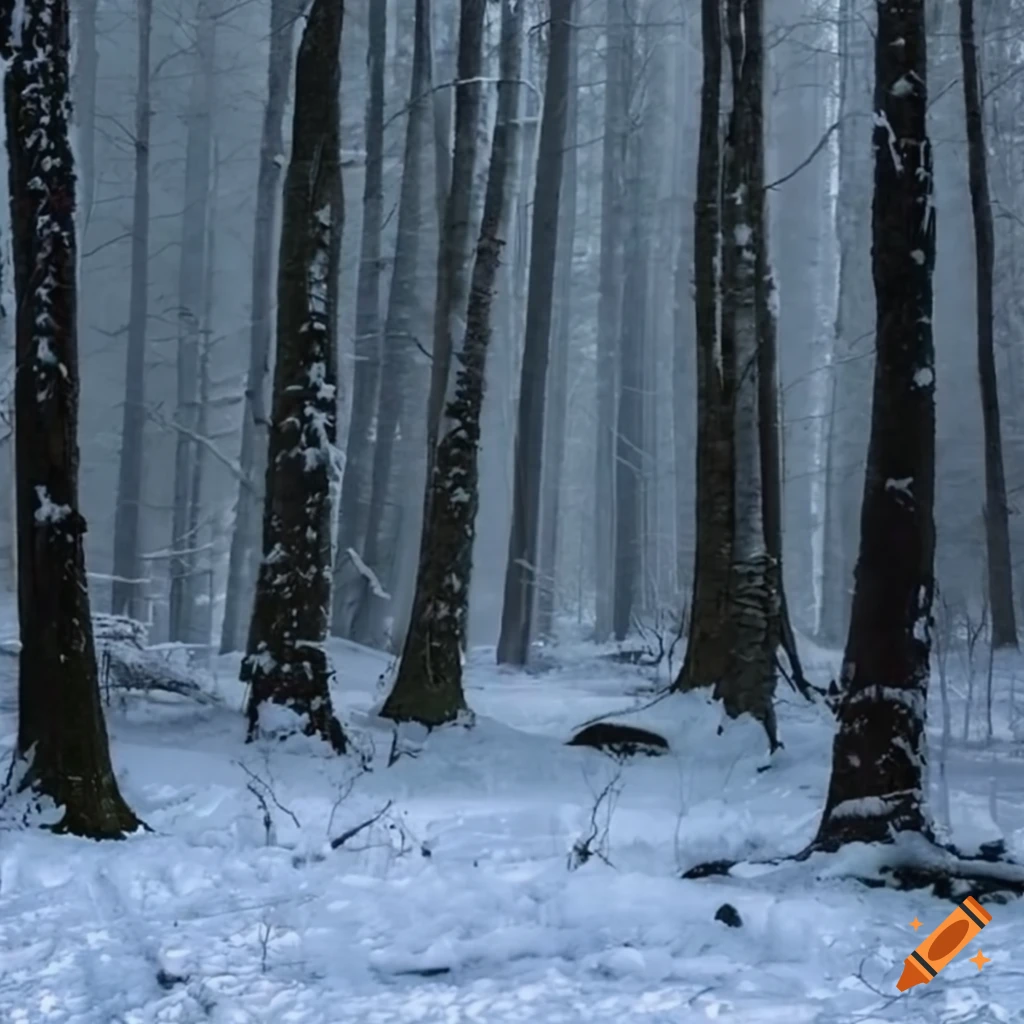 winter forest scenery