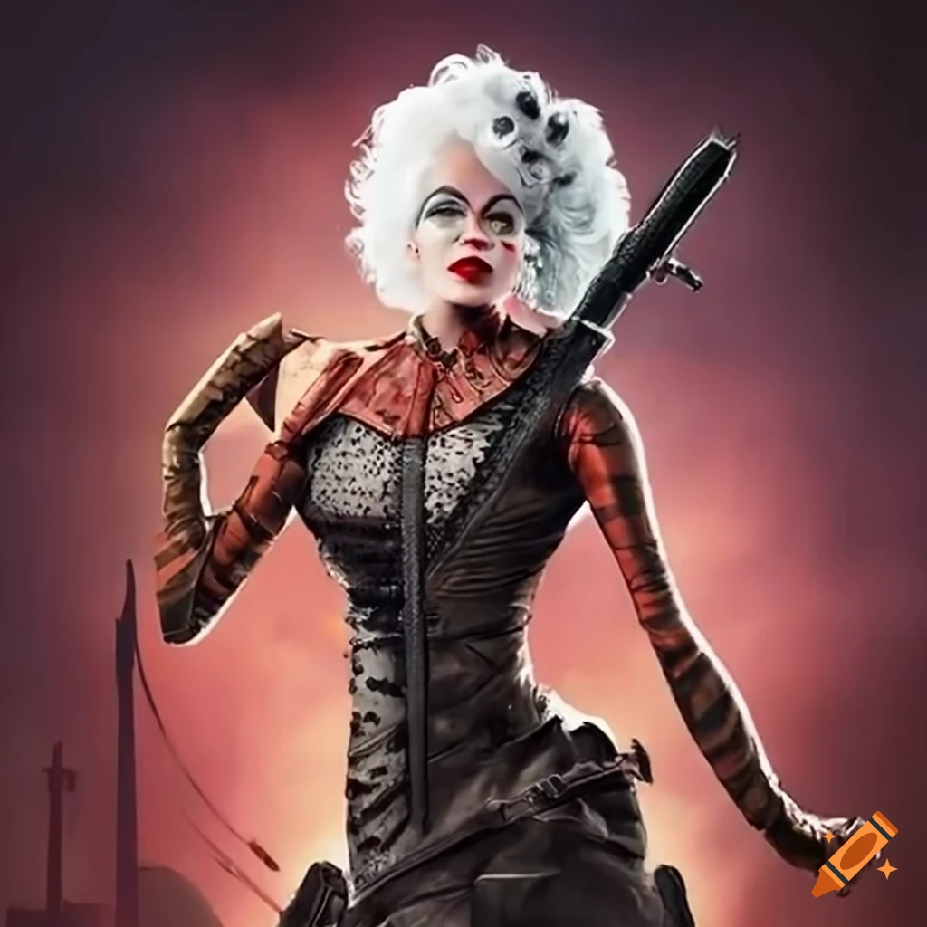 Cruella de Vil and Baroness in combat uniforms