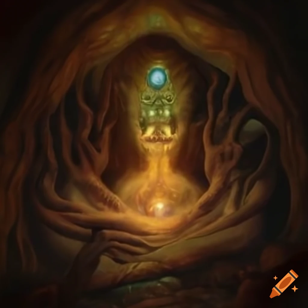 Mysterious dark doorway of summoning on Craiyon