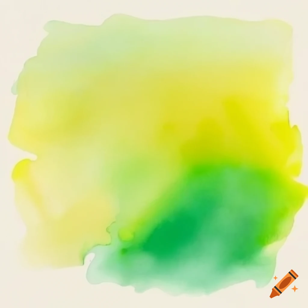 watercolor-painting-with-green-yellow-and-white-colors