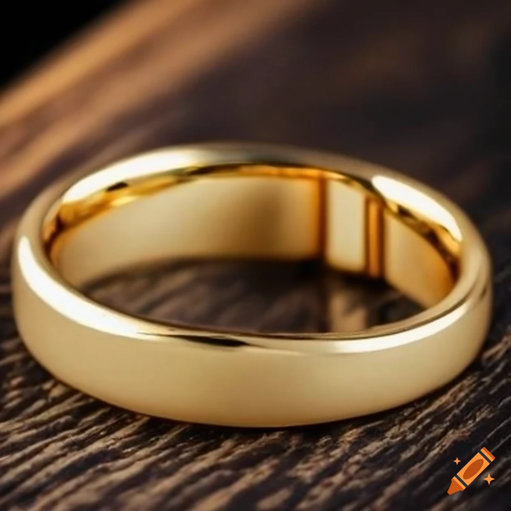 Matt gold wedding ring with gemstones