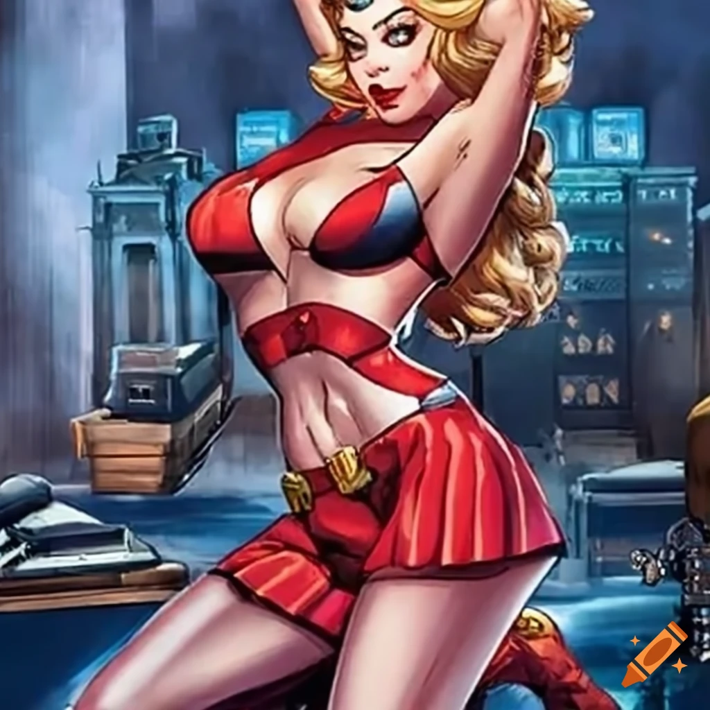 ultra realistic pinup girl artwork
