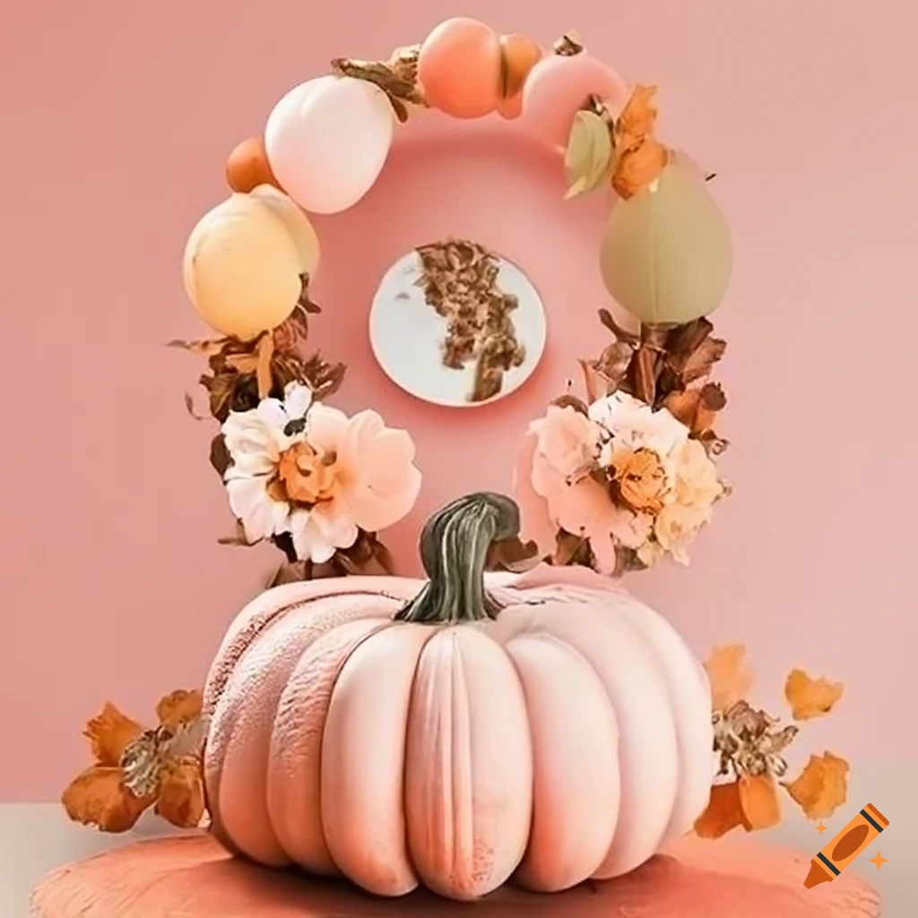 elegant fall-themed baby shower invitation in blush pink colors