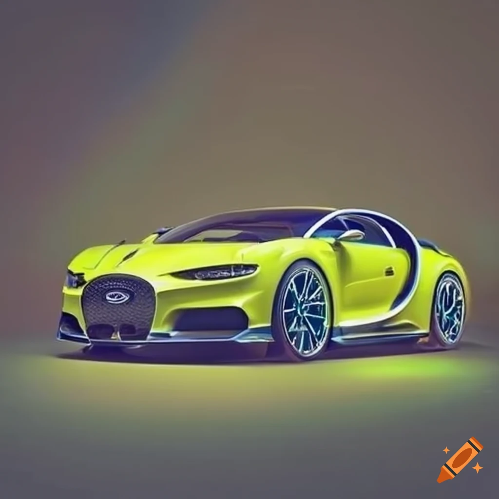Neon Yellow Luxury Sports Car