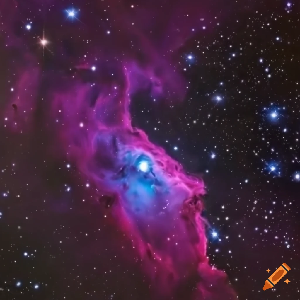 purple nebula in deep space