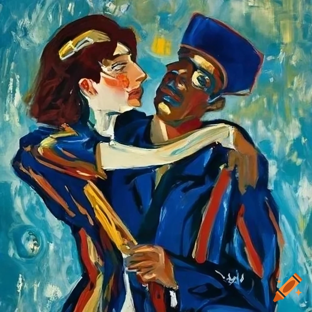 Artwork of a couple dancing under the starry sky on Craiyon