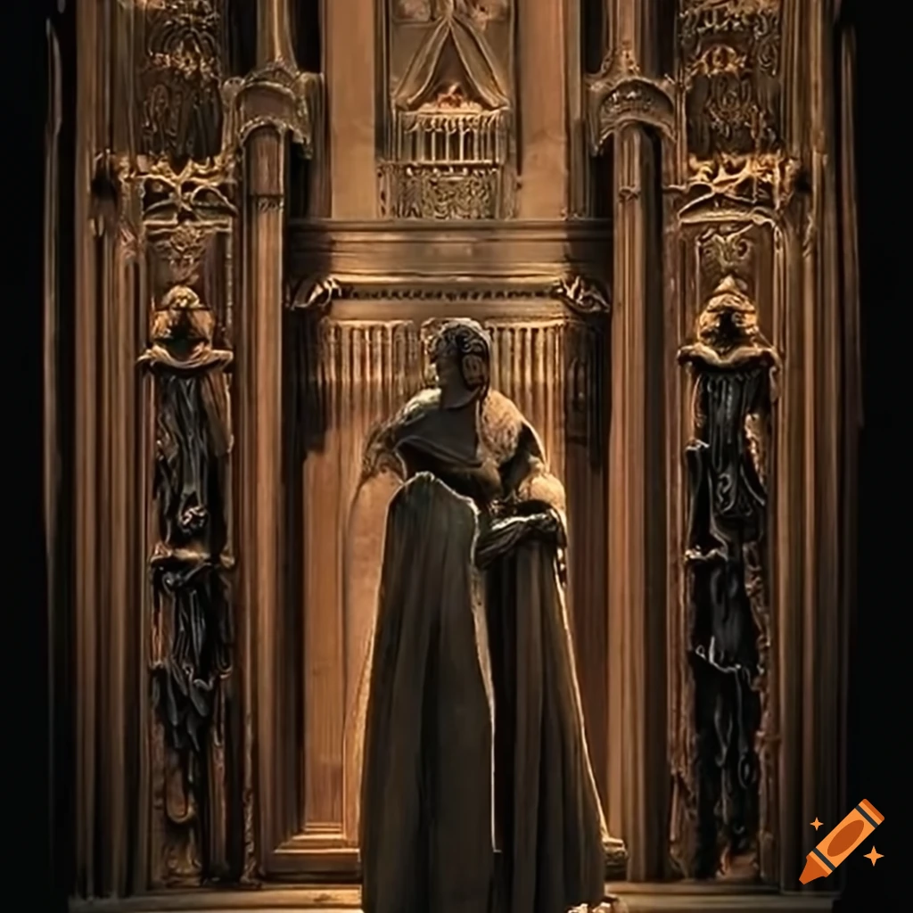detailed carving in the style of 'Lord of the Rings'