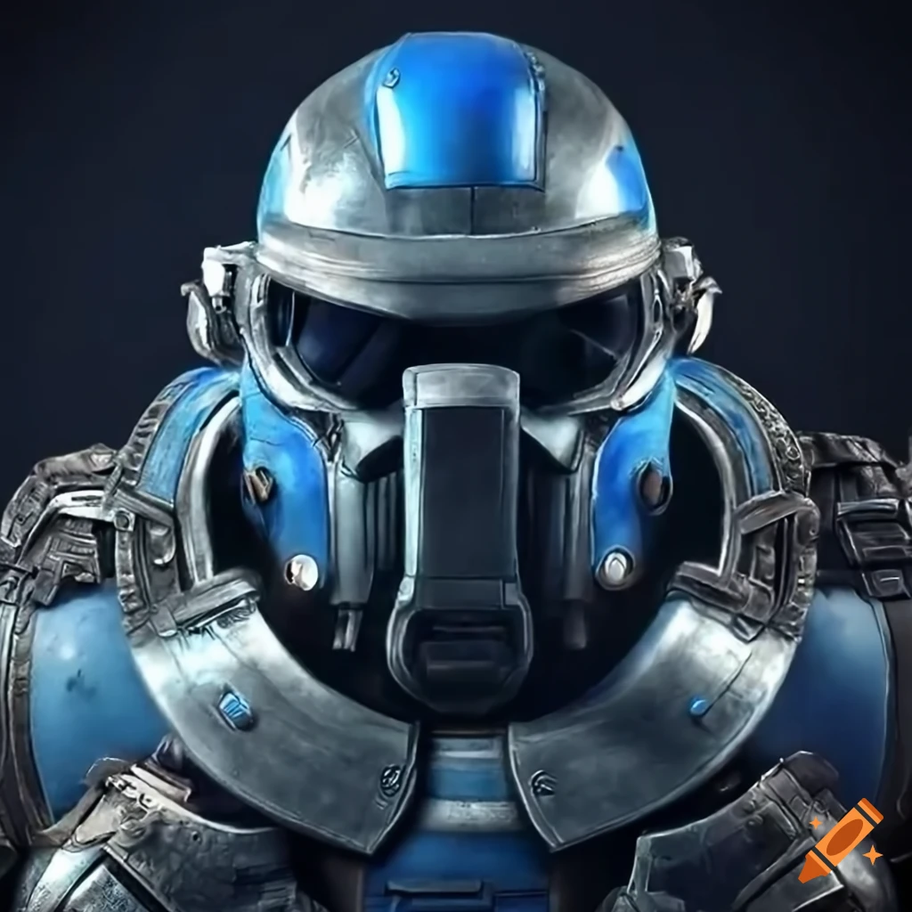 photo-realistic power armor suit with futuristic design