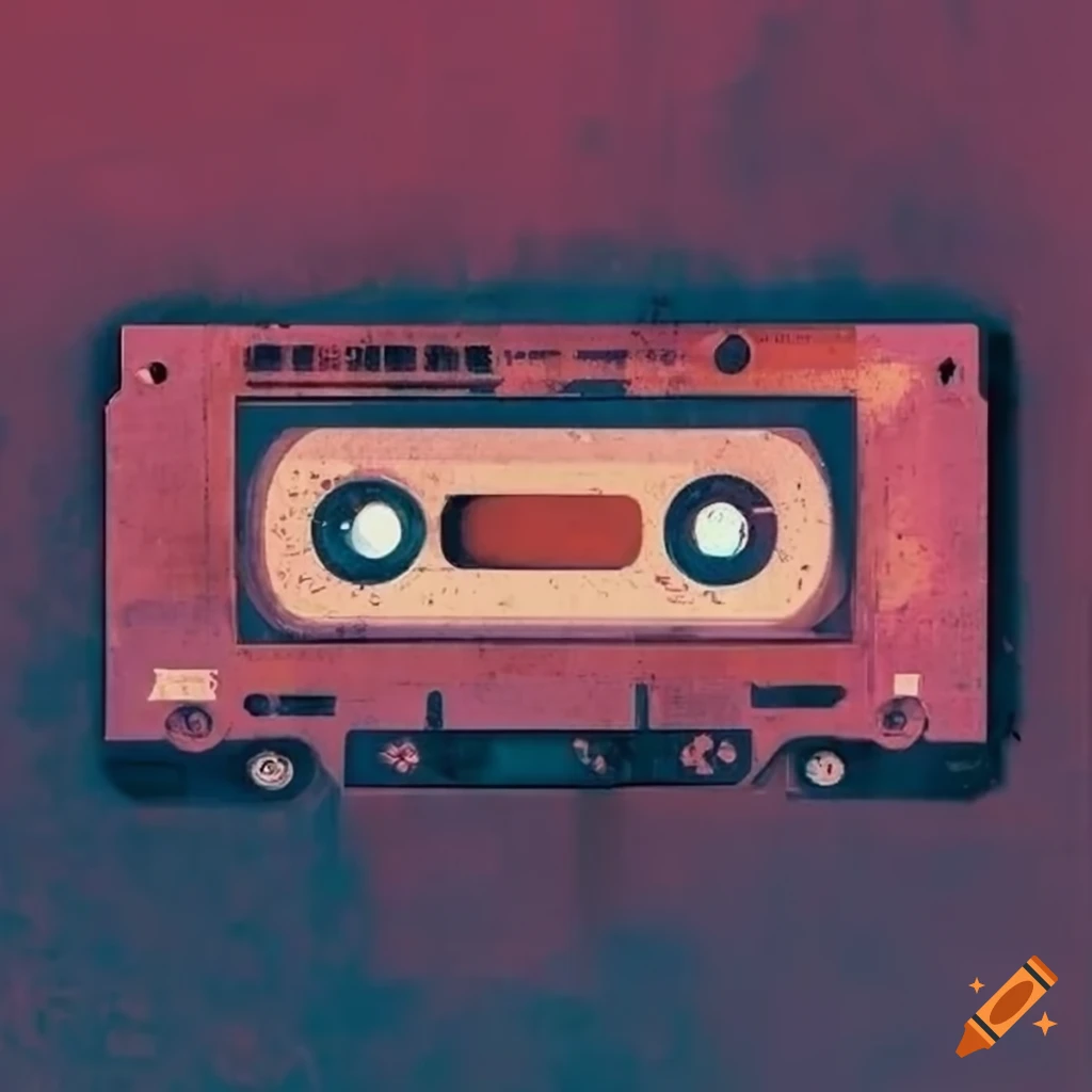 Vintage cassette tape poster