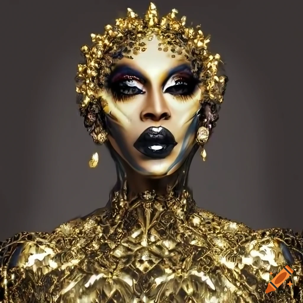 Hyperrealistic Makeup Of A Black Drag