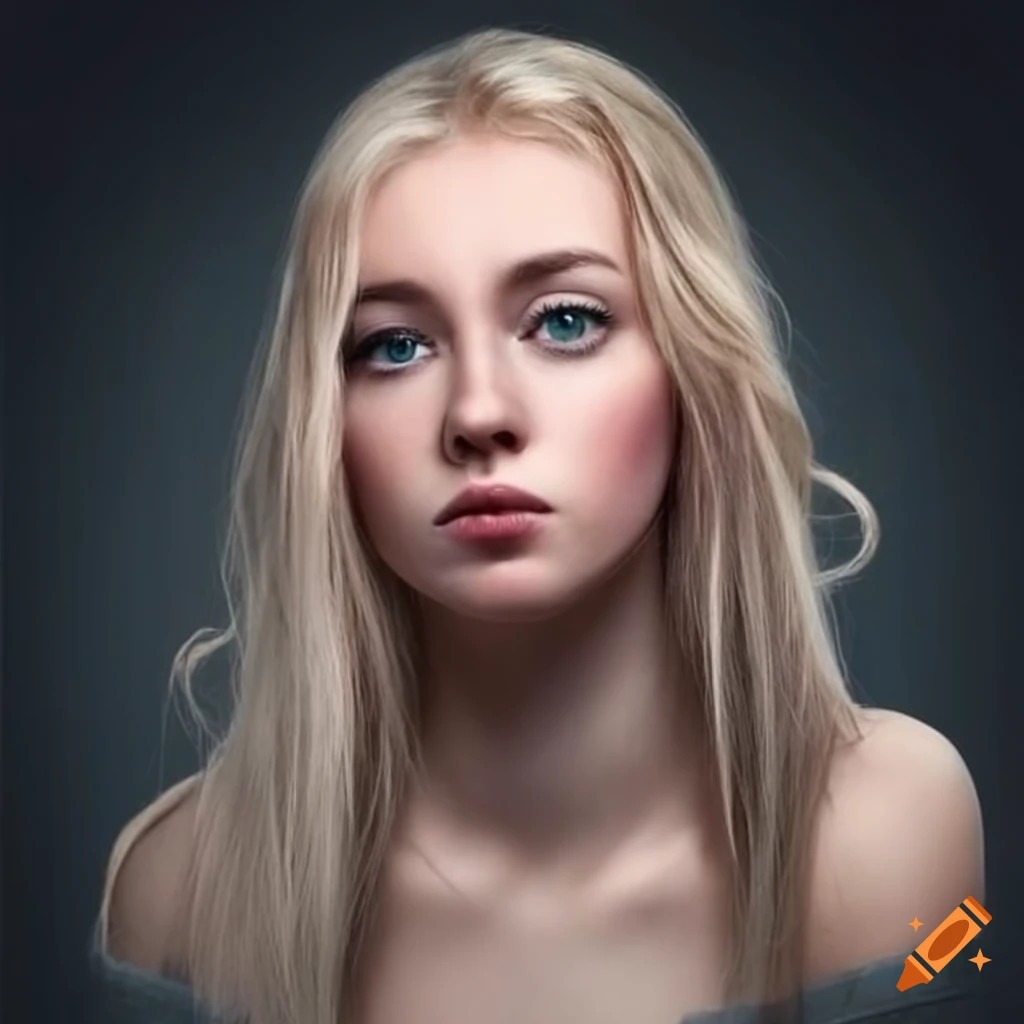 Portrait Of A Beautiful Blonde Woman On Craiyon