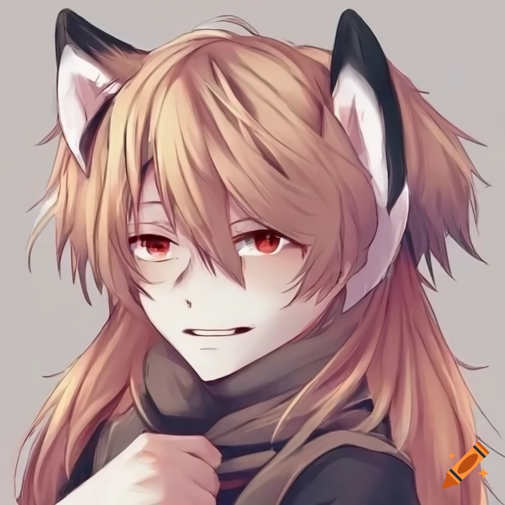 Modern Anime Boy Vtuber with Wolf Ears Vibrant Character Design | MUSE AI