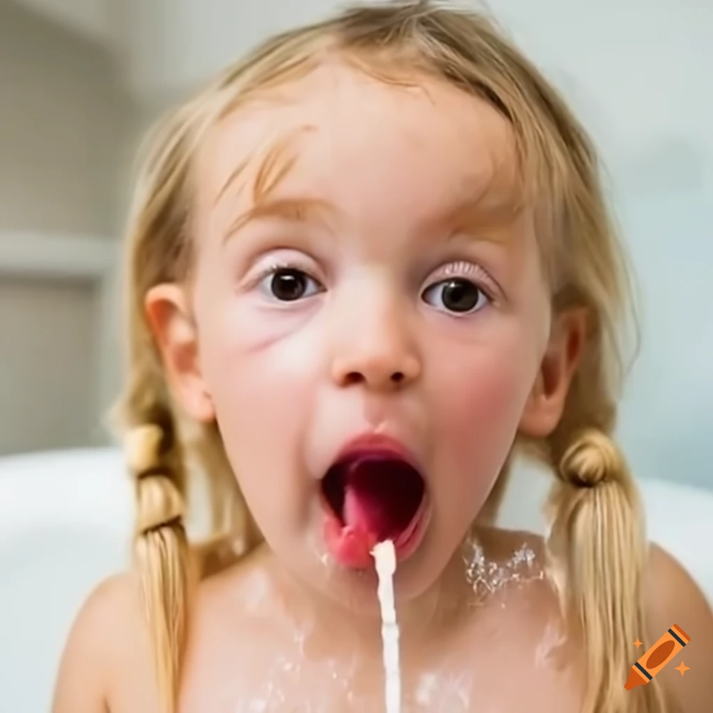 happy toddler girl eating a white popsicle