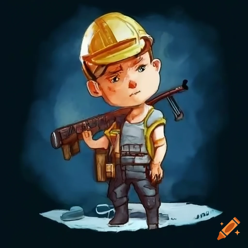 watercolor of an engineer playing a war computer game