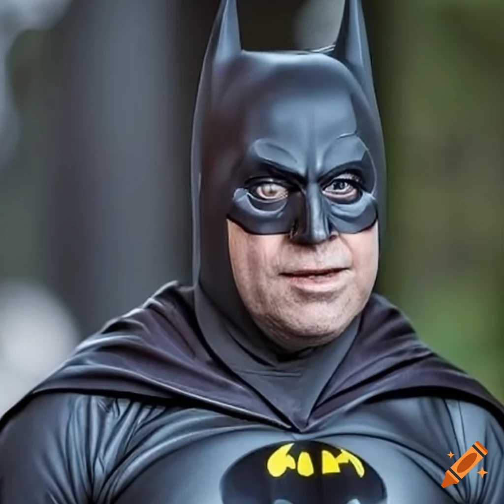 Clive Palmer as fat Batman in Tim Burton style