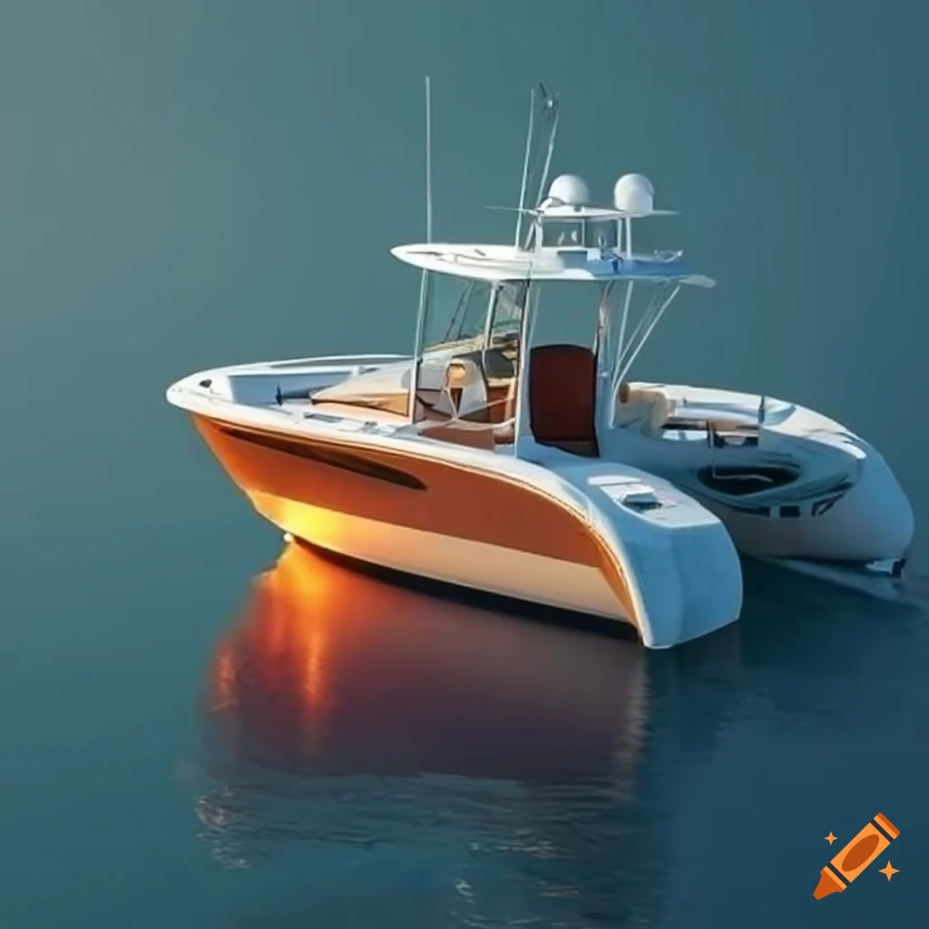 Center console trimaran boat on Craiyon