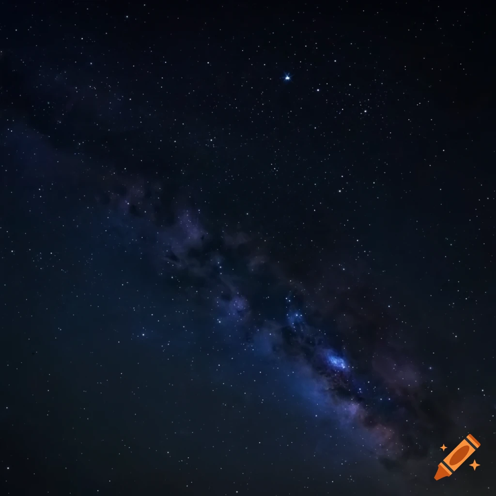 night sky with shining stars and constellations