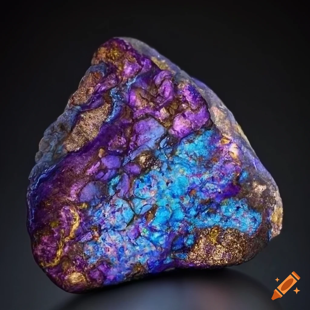 Painting of a meteorite with blue and purple lighting on Craiyon