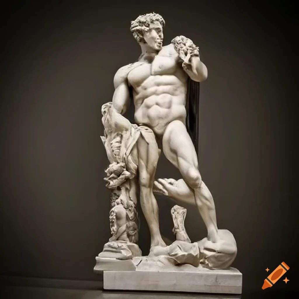 Greek muscular statues