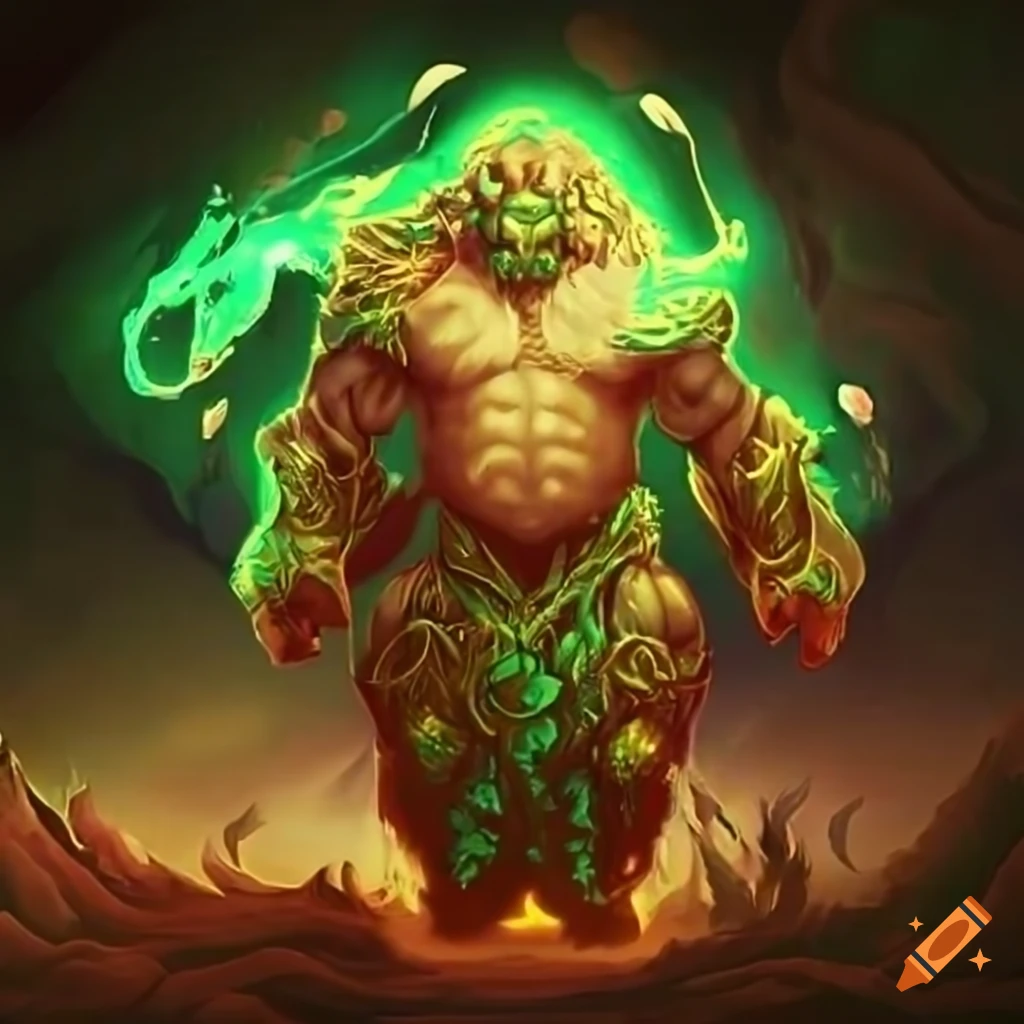 Depiction of a nature elemental god on Craiyon