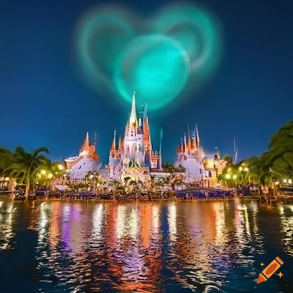 Dolphins entering magic kingdom on Craiyon