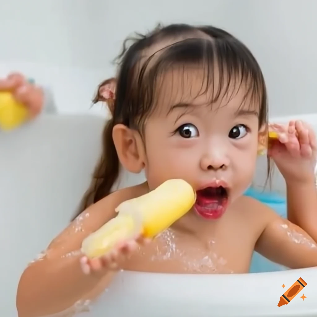 blonde toddler girl eating a popsicle