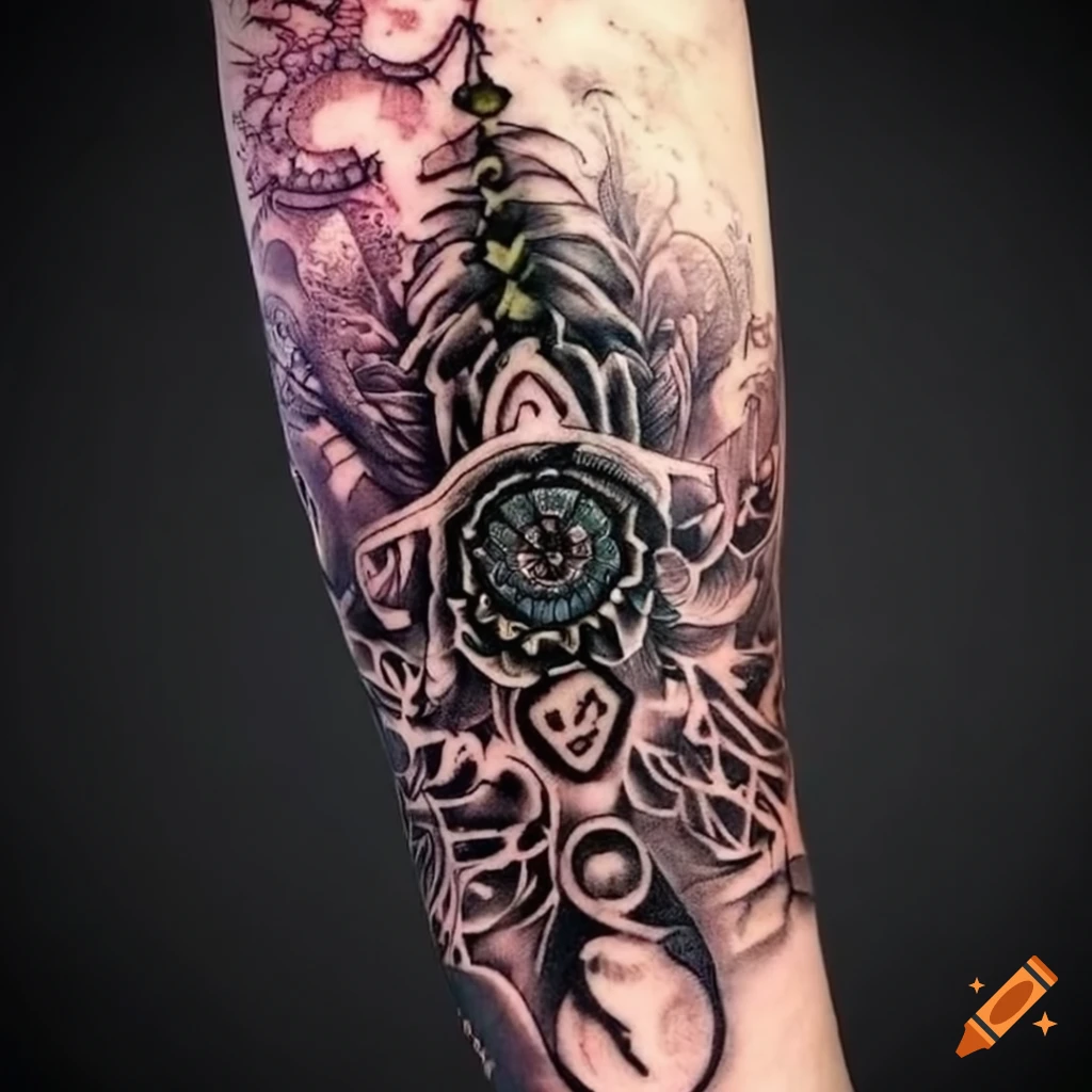 Stunning fusion of skulls and an hour glass, done on guy's forearm. | Hourglass  tattoo, Sleeve tattoos, Skull tattoos