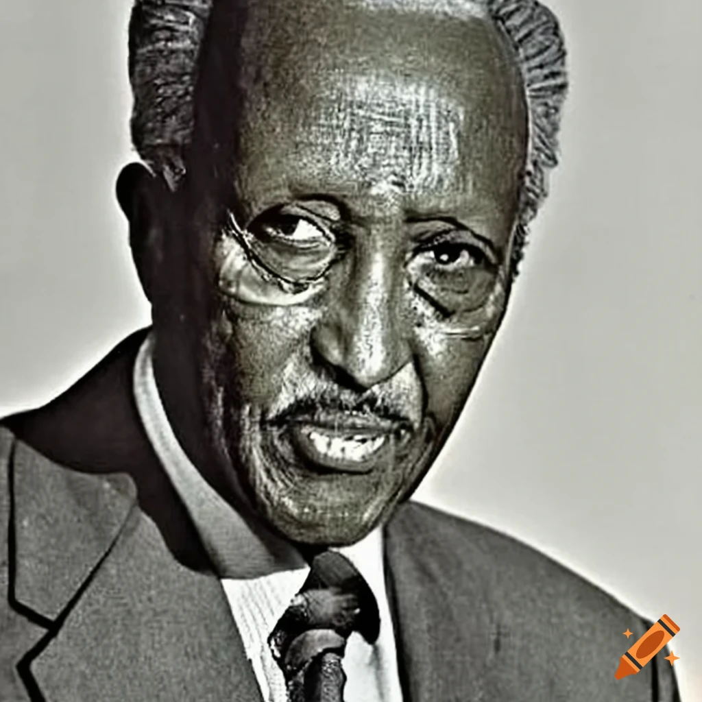 Portrait of aden adde, 1st president of somalia on Craiyon