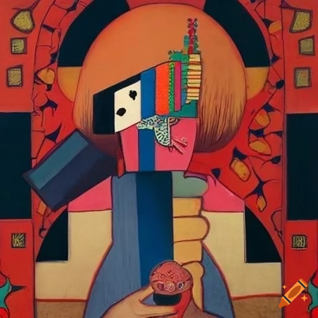 Colorful baba yaga tarot artwork