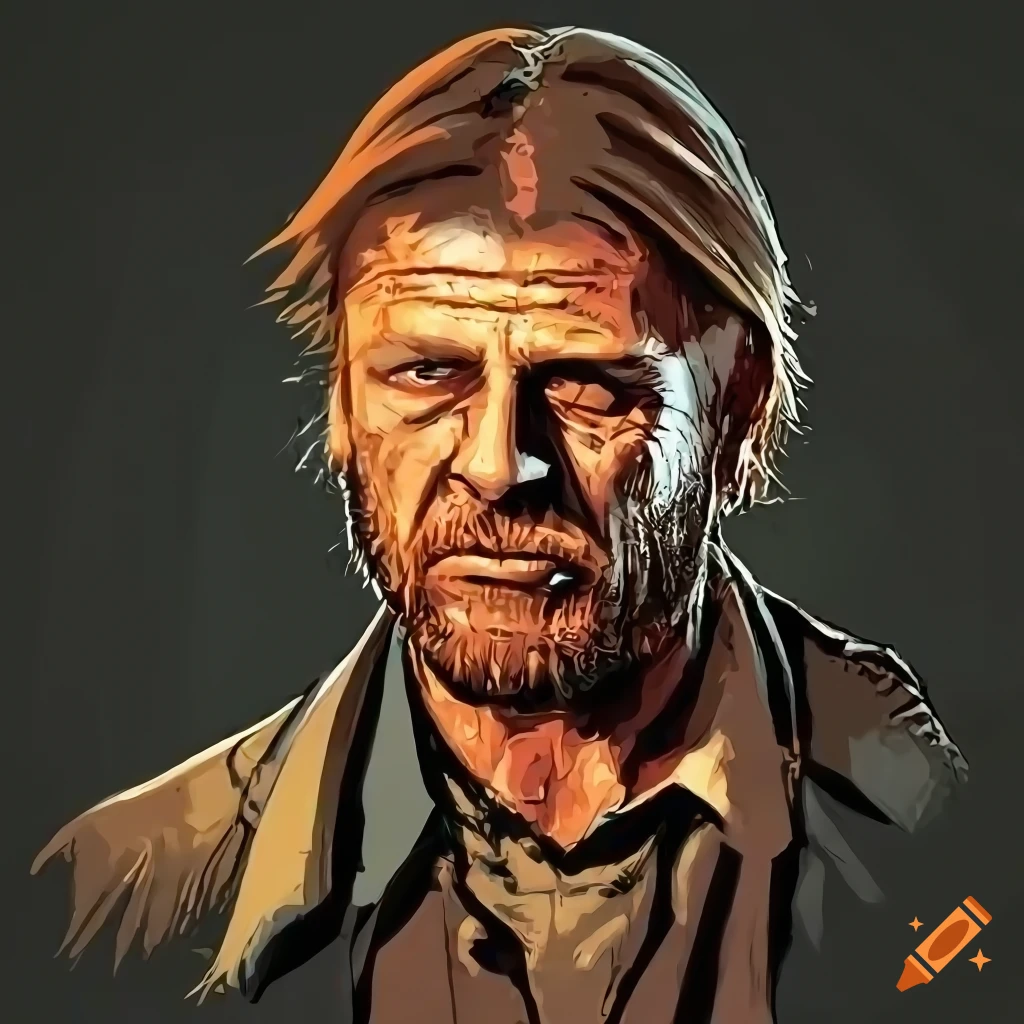 Digital art of sean bean as a character from the walking dead on Craiyon