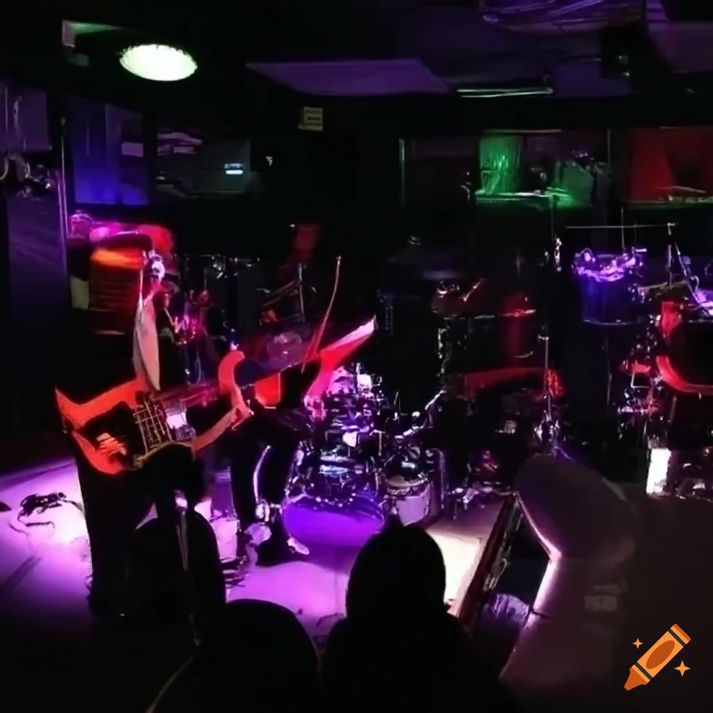 Live band performing at a club on Craiyon